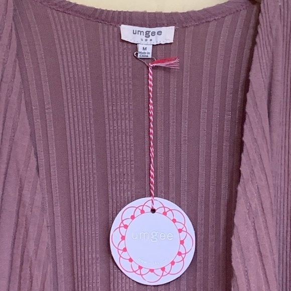 Umgee | NWT Keep Your Secrets Mauve Pink Dusty Rose Open Front Duster Cardigan M - Picture 11 of 17